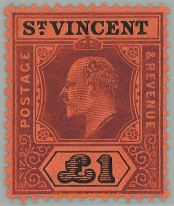 274146 - 1911 SG.93, Edvard VII. £1; bezvadná koncovka, kat. £275