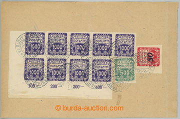 274154 - 1925 horní část formuláře doručovky šekových poukáz