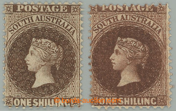 274158 - 1897-1901 SG.130, 147, Viktorie 1Sh chocolate, průsvitka Hv