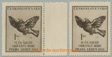 274163 - 1953 Pof.700 VV, II. čs. sjezd obránců míru 1,50Kčs hn�