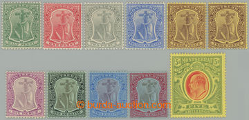 274194 - 1908-1914 SG.35-47, Alegorie a Edvard VII. ½P - 5Sh, průsv