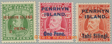 274198 - 1914-1915 SG.19-23, stamps with overprint of NZ Edward VII. 
