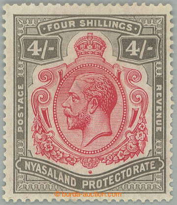 274207 - 1927 SG.111b, Jiří V. 4Sh karmínová / šedá s DV - BROK