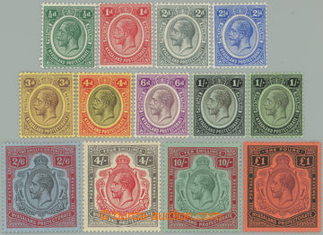 274208 - 1913-1921 SG.83-98, Jiří V. ½P - £1, průsvitka Mult Cro