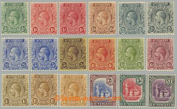 274224 - 1921-1932 SG.131-141, Jiří V. a Alegorie, ½P - £1, průs