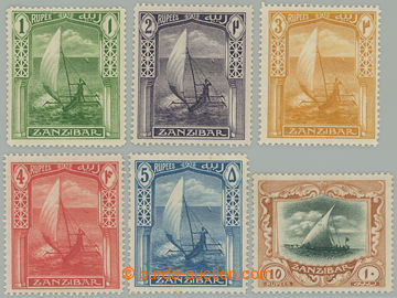 274228 - 1914-1922 SG.270-275, Plachetnice Dhow 1R - 10R, průsvitka 