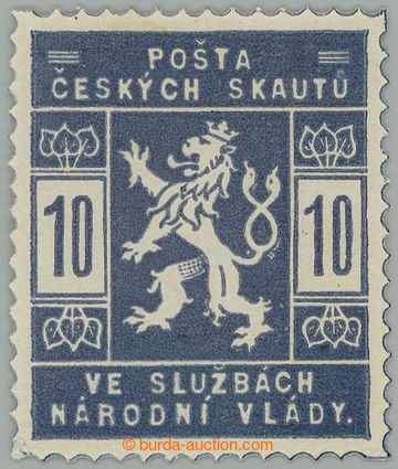 274246 - 1918 ZT  hodnoty 10h v šedomodré barvě; po nálepce, zk. 