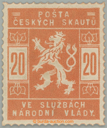 274254 - 1918 ZT  hodnoty 20h v tmavě oranžové barvě; svěží, z