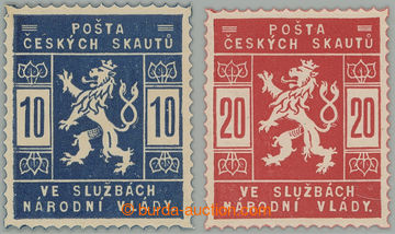 274257 - 1918 Pof.SK1-2, 10h modrá a 20h červená; svěží, zk. Vr
