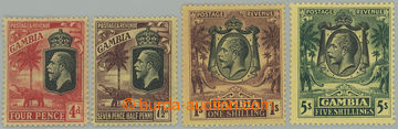 274264 - 1922-1929 SG.118-121, Jiří V. 4P - 5Sh; bezvadná a komple