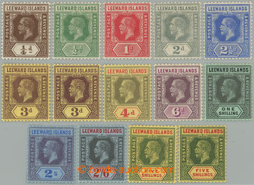 274268 - 1912-1922 SG.46-57b, Jiří V. ¼P - 5Sh, průsvitka Mult Cr