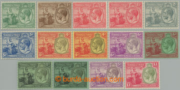 274272 - 1922-1928 SG.216-229, Jiří V. - Britannia ½P - £1, průs