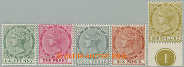 274274 - 1885-1896 SG.20-24, Viktorie ½P - 1Sh, nominálně kompletn