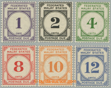 274278 - 1924-1926 SG.D1-D6, Doplatní 1c - 12c; kompletní bezvadná