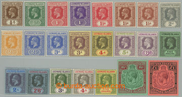 274300 - 1921-1932 SG.58-80, Jiří V. ¼P - £1, nominálově komple