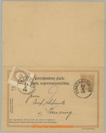 274319 - 1900 Ferch.71F+A, dvojitá jednostranně prošlá dopisnice 
