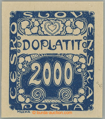 274326 - 1919 Pof.DL14, 2000h modrá; koncová hodnota, svěží, zk.