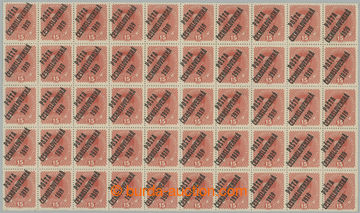 274329 -  Pof.38 ST, Karel 15h hnědá, 50-blok se spojenými typy p�