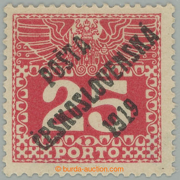 274332 -  Pof.69, Velké číslice 25h červená, I. typ; po nálepce