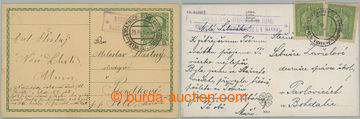 274359 - 1911-1933 ČESKÉ ZEMĚ / sestava 2 lístků s raz. poštove