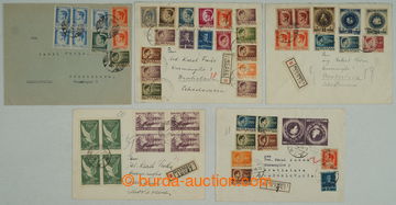 274368 - 1946-1947 INFLACE / sestava 5ks dopisů adresovaných na Slo