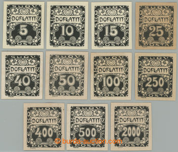 274374 -  ZT  sestava 11 zkusmých tisků hodnot Ornament 5h - 2000h 