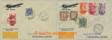 274385 - 1932 sestava 2ks Let-dopisů adresovaných do Německa, vyfr