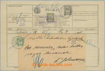 274400 - 1910 SLOVENSKO / použitý celinový telegram 2f černá, Mi
