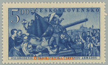 274408 - 1952 Pof.654 DV, 9. květen 5Kčs, zn. s nekatalogizovanou D