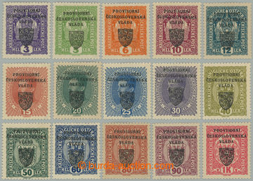 274410 -  Pof.RV1-15, Pražský přetisk I (malý znak) 3h - 1K, komp