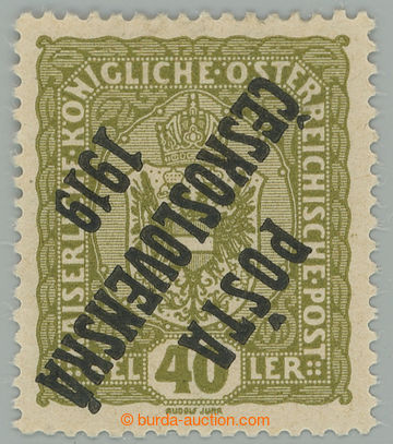 274413 -  Pof.42Pp, Znak 40h olivová s převráceným přetiskem II.
