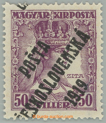 274421 -  Pof.123, Zita 50f fialová, III. typ přetisku; svěží be