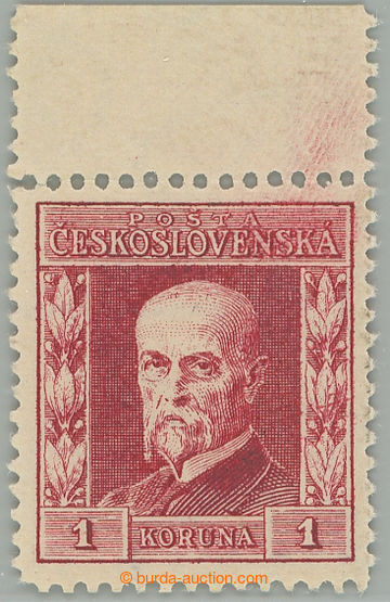274424 - 1925 Pof.194II, Rytina 1Kč červená, II. typ, průsvitka P