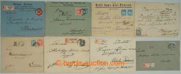 274434 - 1886-1899 SLOVENSKO / sestava 8ks R-dopisů vyfr. zn. emisí