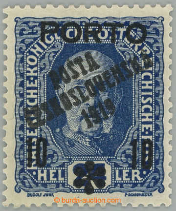 274441 -  Pof.85, Přetisk PORTO 10/24h modrá, I. typ; po nálepce, 