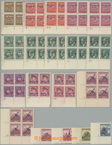 274443 - 1939 DESKOVÁ ČÍSLA / Sy.3-17, sestava 19ks levých dolní
