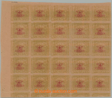 274447 -  ZT 25-blok zkusmých otisků přítisku typu A v červené 