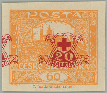 274450 -  ZT  Hradčany 60h žlutooranžová s přítiskem typu A v �
