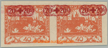 274454 -  ZT  Hradčany 40h oranžová, vodorovná 2-páska s příti