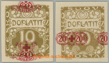 274456 -  ZT  Doplatní 10h olivová, 2ks s přítisky typu A a C v �