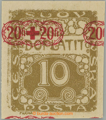 274457 -  ZT  Doplatní 10h olivová s přítiskem typu C v červené