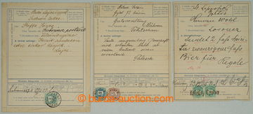 274470 - 1892 SLOVENSKO / sestava 3ks použitých telegramových zál