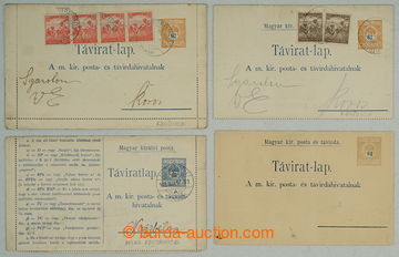 274473 - 1900 SLOVENSKO / sestava 4ks použitých telegramových zál