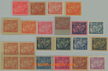 274477 -  ZT sestava 19ks zkusmých tisků hodnot 100h - 300h, v defi