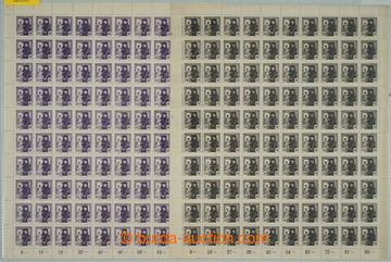 274479 -  ARCHOVINA / Pof.162-163, 80h fialová a 90h černá, komple