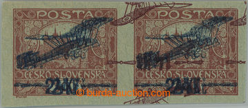 274482 -  ZT  přetisků 24Kč a 14Kč v originálních barvách na v
