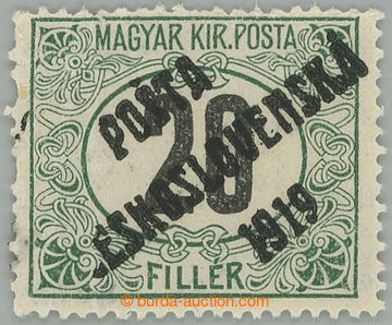 274491 -  NEVYDANÁ / Černé číslice 20f zelená / černá, III. t