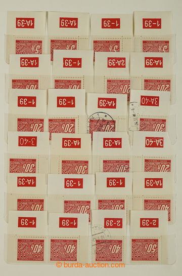 274505 - 1939 [SBÍRKY]  DESKOVÁ ČÍSLA / Pof.DL1-14, sbírka cca 1