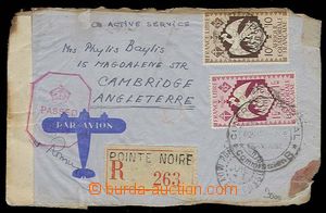 27453 - 1943 AFRIQUE EQUATORIALE FRANCAISE   R+Let. dopis do Anglie,