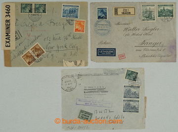 274540 - 1940-1941 sestava 3ks Let dopisů adresovaných do zámoří